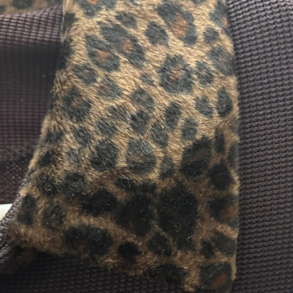 VINTAGE! Ronni Nicole Brown Long Sleeve Dress with Leopard Accents - Picture 4 of 5